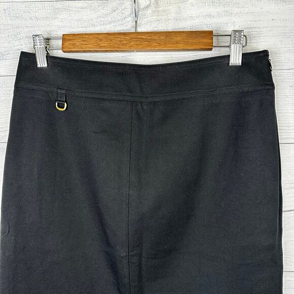 Dana Buchman Womens size 8 Pencil Skirt Black New With Slit 3449297 - Picture 4 of 10
